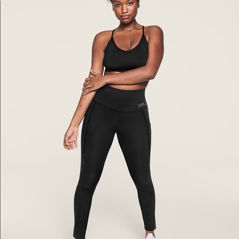 Black ultimate pink Victoiria secret leggings